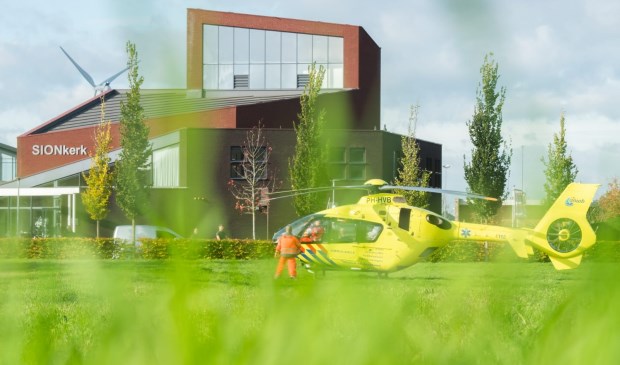 Traumaheli komt ter plaatse