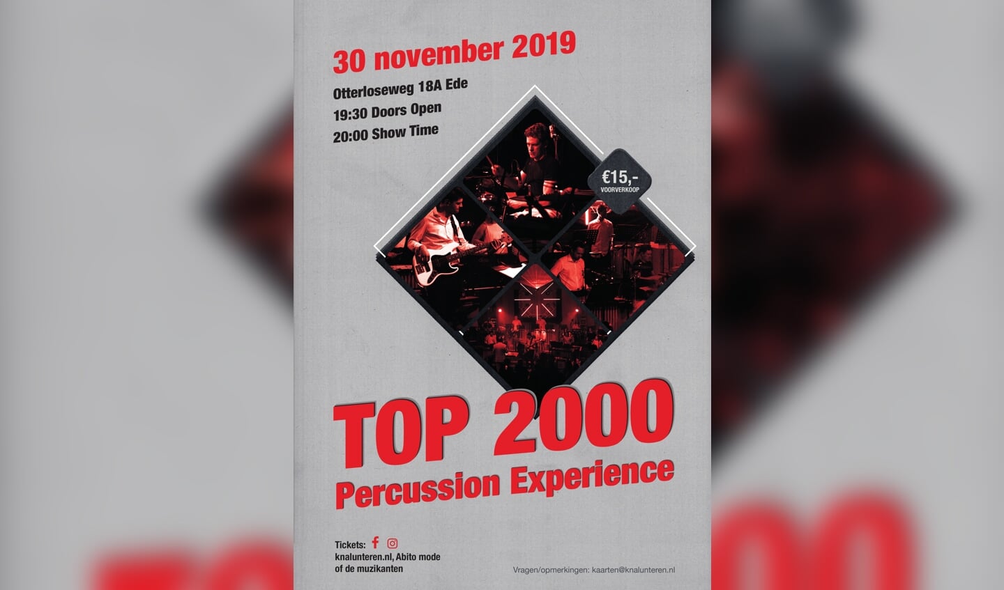 Poster TOP 2000 Percussion Experience