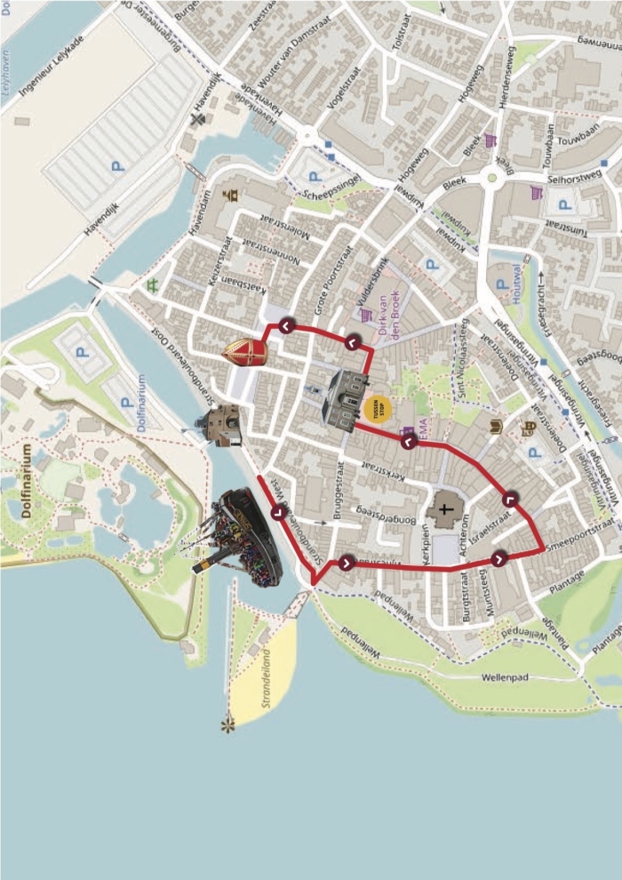 route intocht