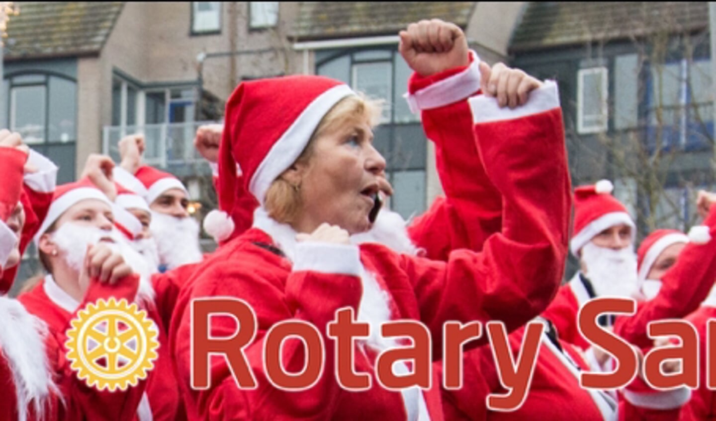 De sfeer tijdens de Rotary Santa Run