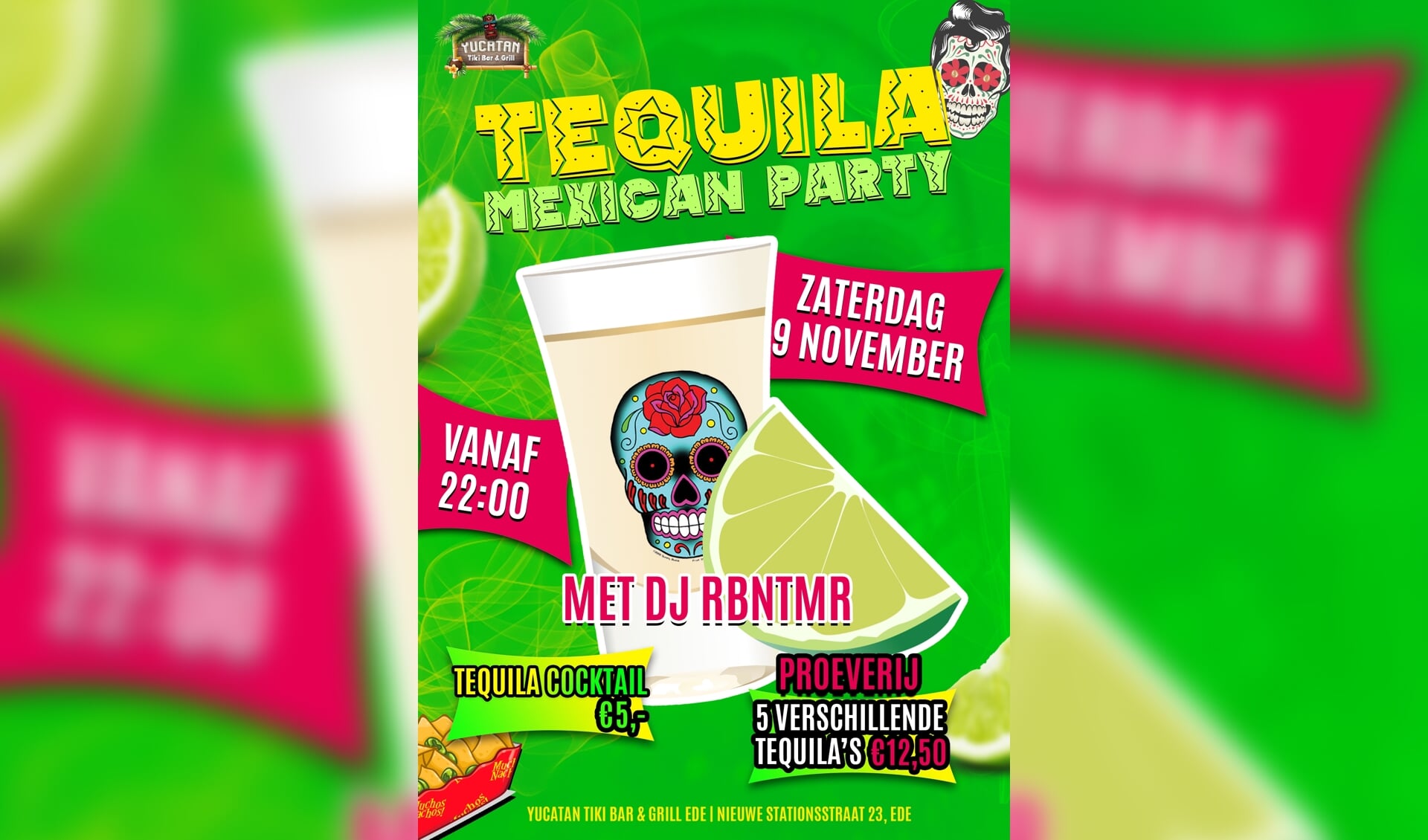 Tequila Mexican Party bij Yucatan Tiki Bar & Grill