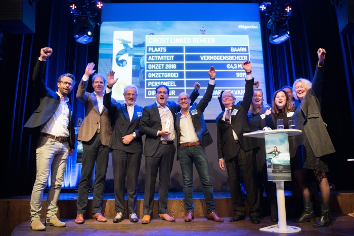 Credit Linked Beheer winnaar van de FD Gazellen top 100. In het midden medeoprichter Eduardo Alvarez.