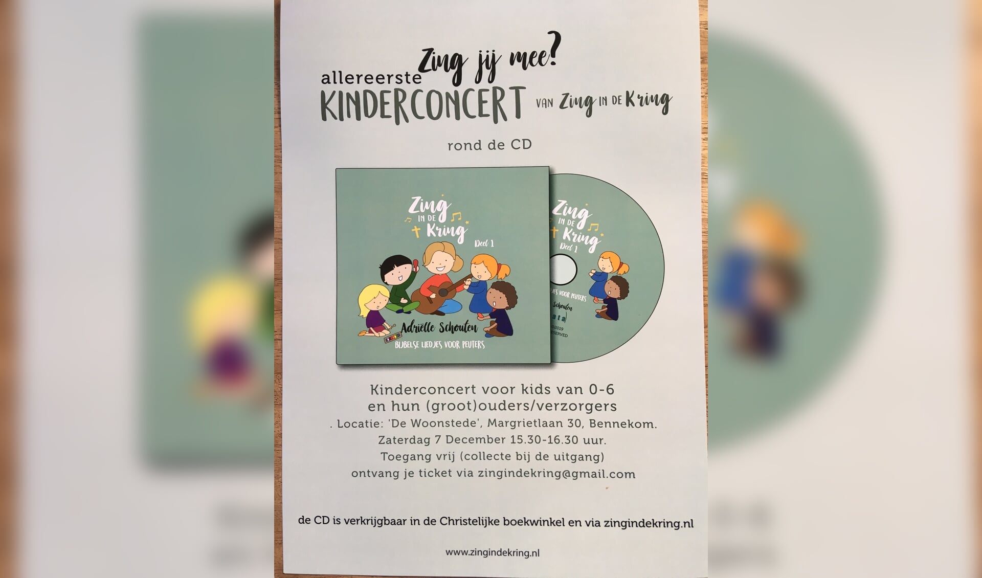 Uitnodiging Kinderconcert 7 december 2019