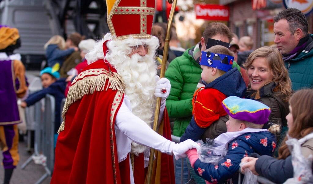 Sfeerbeeld van de intocht van Sinterklaas in Voorthuizen, in november 2019.