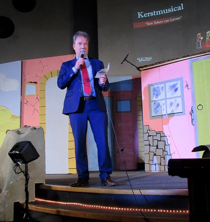 We werden welkom geheten door dominee Nico van den Houten van de Kleopasgemeente.