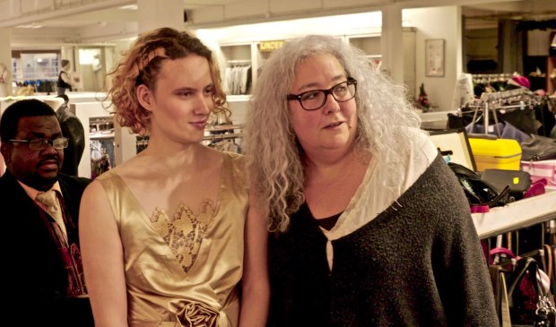 Allyson (midden) en Sally (rechts) op de kerstmodeshow in Amersfoort.
