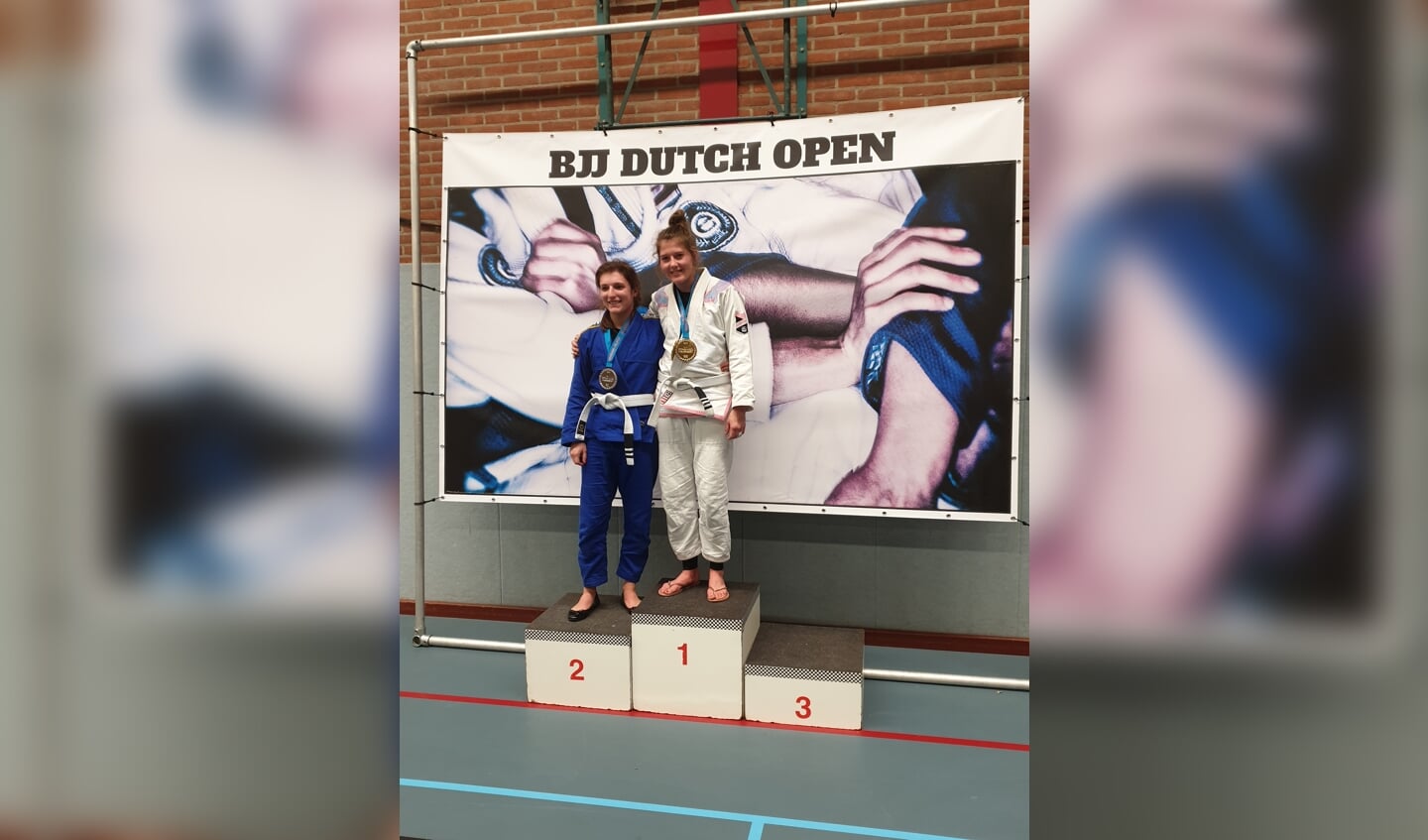 Jorien van de Pol kampioen in de Open Gewichtsklasse bij de dames witten banden op de Dutch Open BJJ 2019