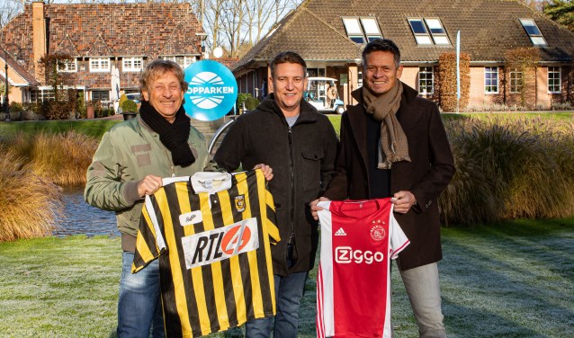 Piet de Wit links, Peter Bergervoet eigenaar van Topparken en Hans van Arum.