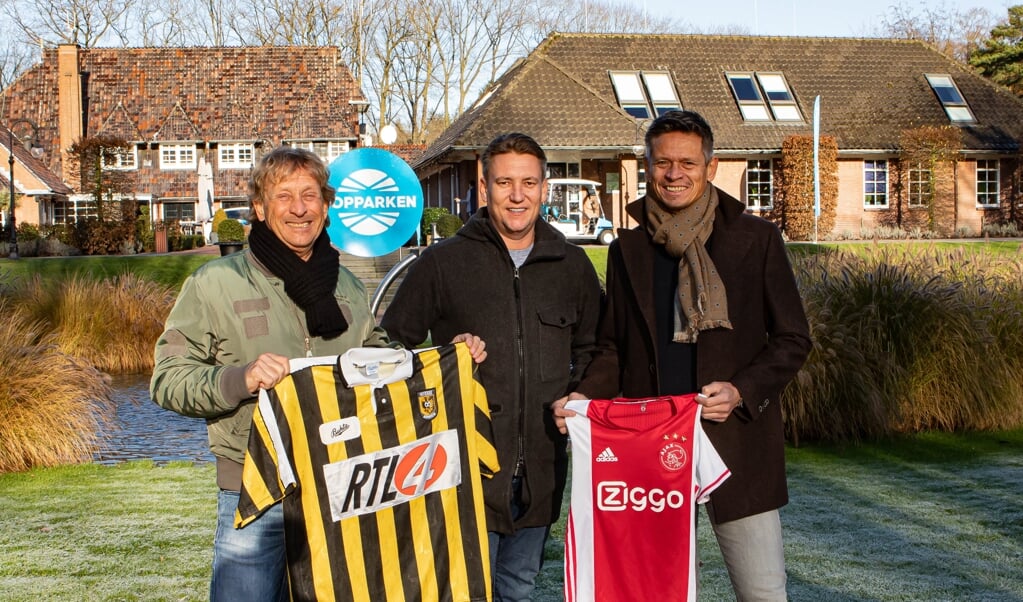 Piet de Wit links, Peter Bergervoet eigenaar van Topparken en Hans van Arum.