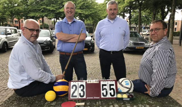 De Puttense Sport Federatie bij de oprichting in 2018 (vlnr): Geert Hoogerduijn (secretaris), Albert de Bruin (algemeen lid), Harm Baarslag (voorzitter) en Gert Timmer (penningmeester).