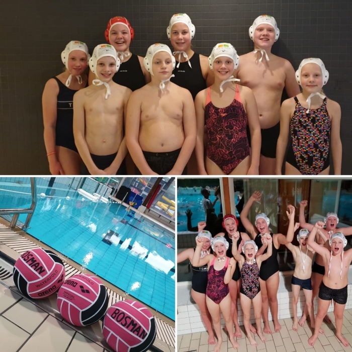 Nieuwe capjes waterpolojeugd