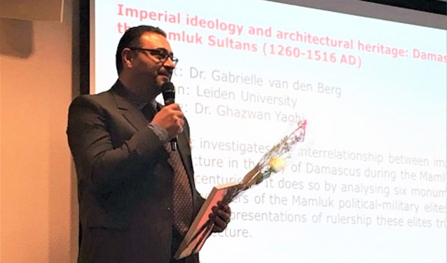 Dr. Yaghi op 23 januari 2019 in het NWO-gebouw in Den Haag