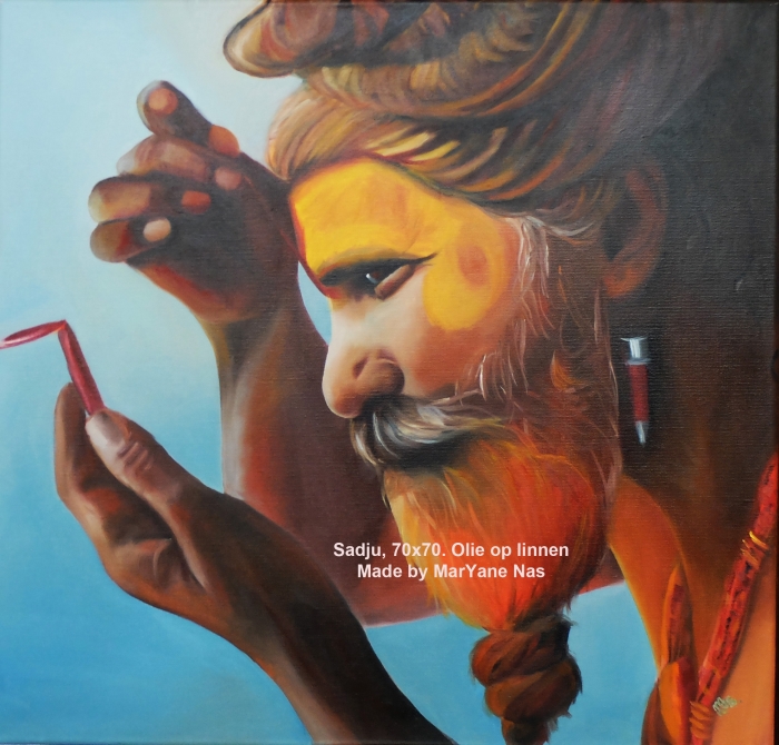Sadju man, olie schilderij