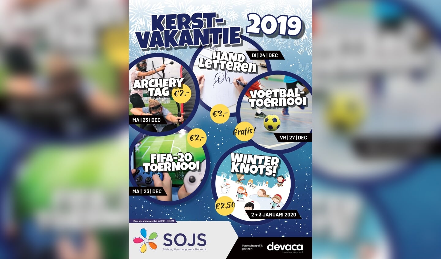 Poster kerstvakantie activiteiten
