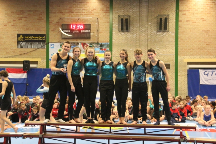 De springers mochten het goud in ontvangst nemen