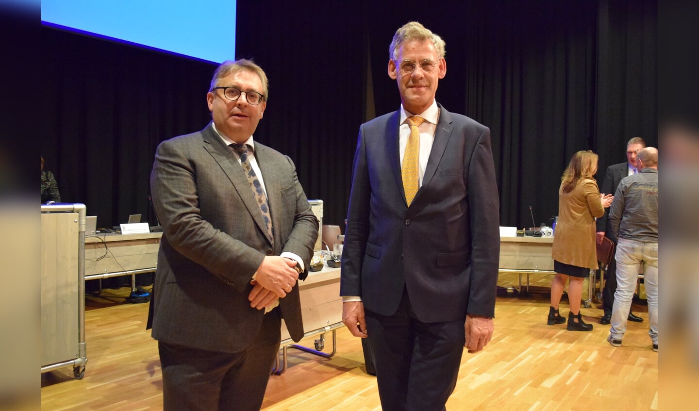 De beoogde kandidaat-wethouders van SGP-huize met links Gerard van Deelen en rechts Izaak van Ekeren.