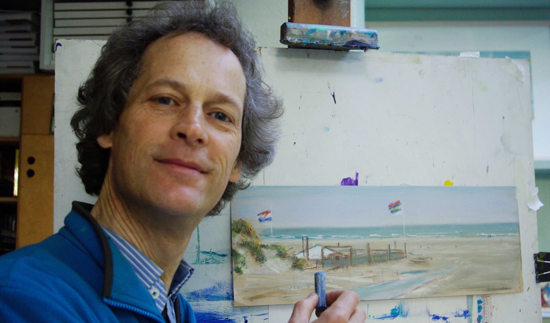 portret Michiel kranendonk in zijn atelier aan De Grutto