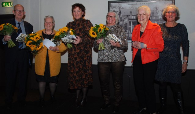 Jubilarissen van de Zonnebloem werden gehuldigd.