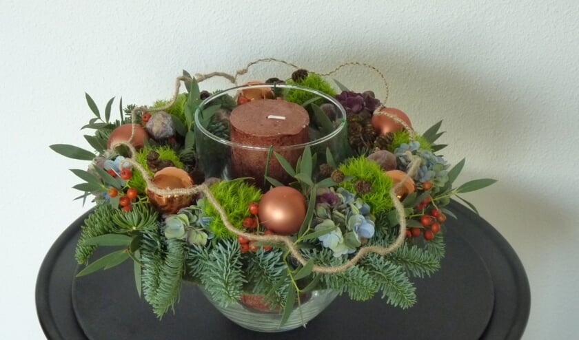 Kerststuk met knipoog