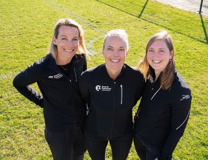 Jogg-team Haarlem, vlnr: Leonie, Marije en Cora