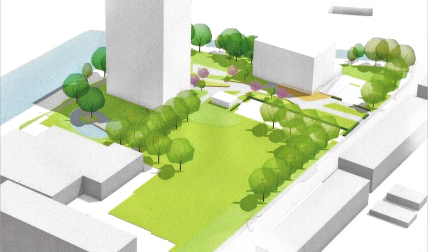 Een ontwerp van de woonwijk in Liendert.