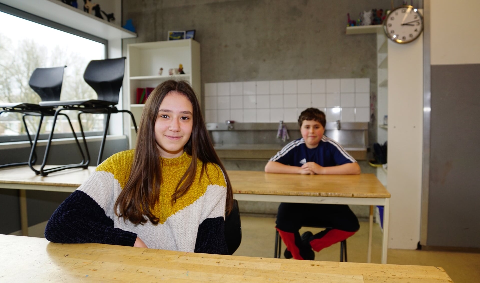 Joana Solana Martins en Valentijn van Geemen zijn leerlingen van Panta Rhei. 