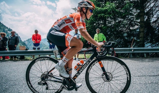 Amy Pieters in actie.