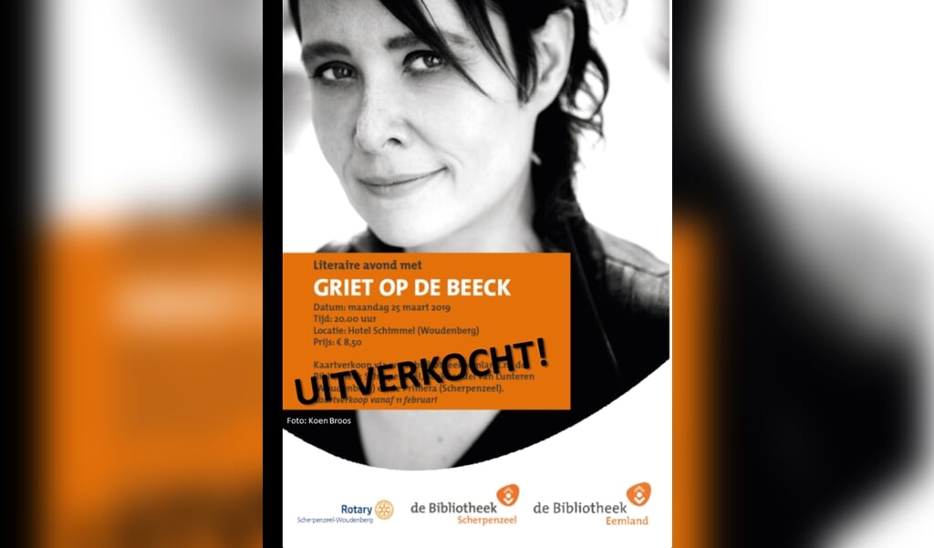 Schrijversavond Griet op de Beeck in Woudenberg uitverkocht