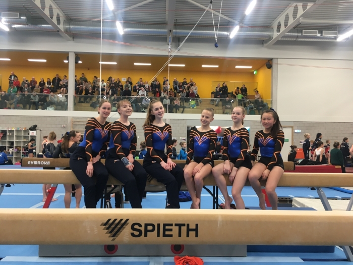 Op de foto van links naar rechts: Fabienne van den Berg, Eline van Ieperen, Manou Maliepaard, Floor Versteeg, Kiki van Dodeweerd en Lu Kai dan der Goot.