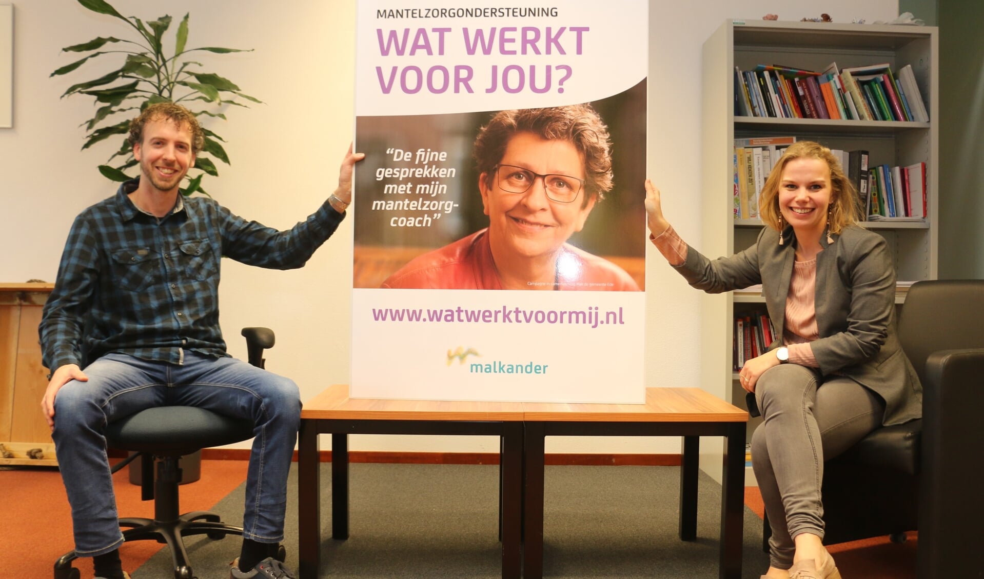 Sociaal werkers bij Malkander: Jan Jong en Pascal van Doorm. ,,Er is veel te winnen bij organisaties onderling.