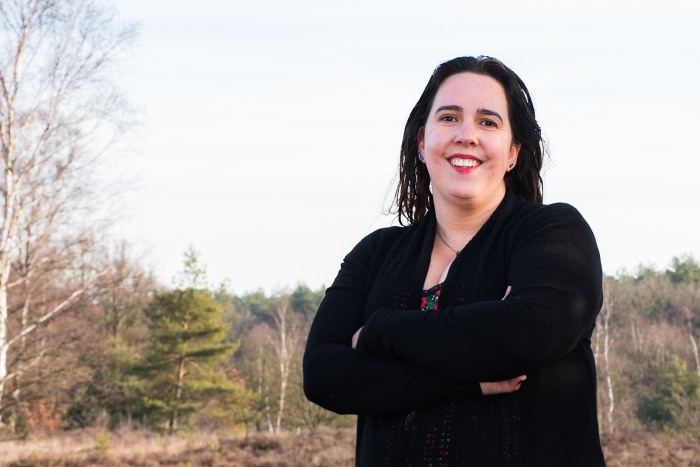 Marjolein van Elteren op een van haar favoriete plekken in Den Treek