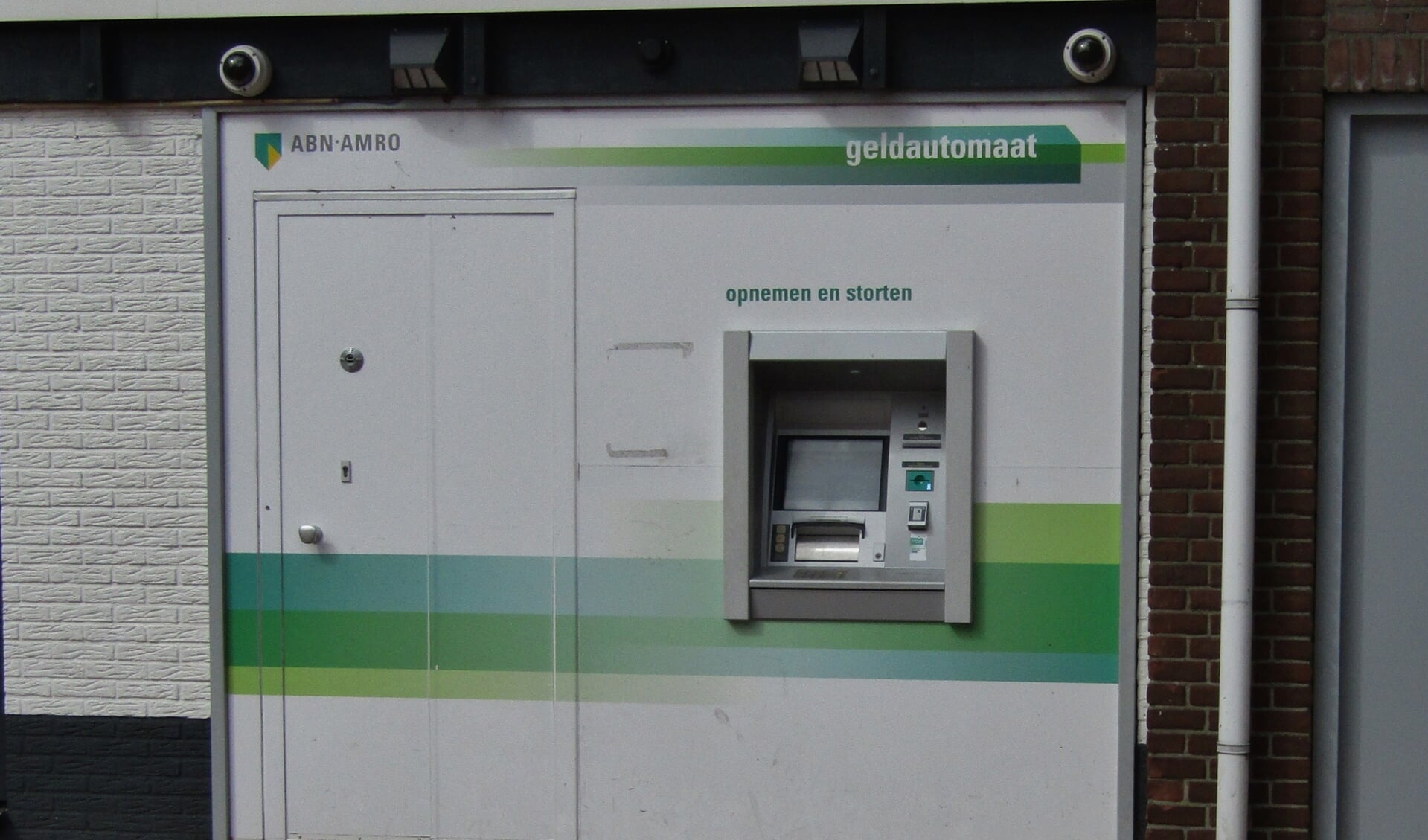 De oude geldautomaat van ABN Amro. 
