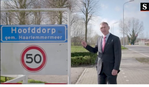 Beeld uit het fictieve campagnefilmpje van De Speld.