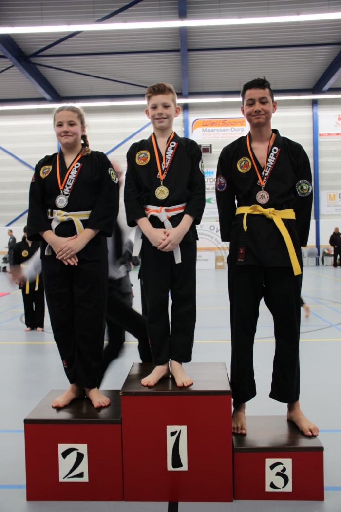 Prijswinnaars Elvie Vowles, Justin Iseger, Bradley Verheij