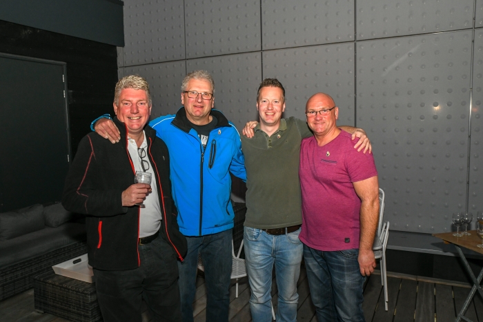vlnr John Ehrhart, Kees Heynis, Remco van Staveren, en Bert Kuperus