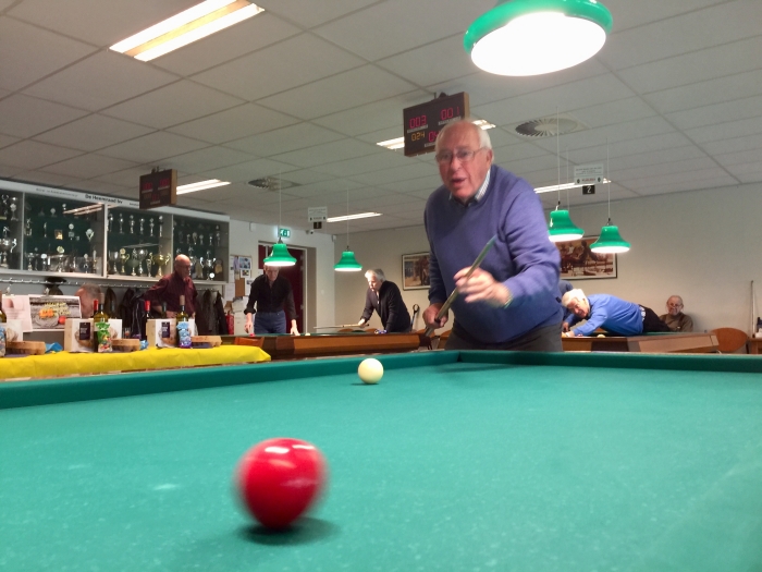 Fred Witsel in actie tijdens het Paastoernooi