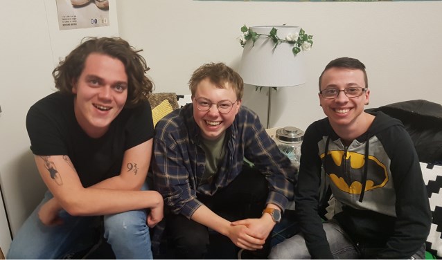 V.l.n.r Jordy, Noud en Maarten. Drie enthousiastelingen in gesprek over het LHBTI Café