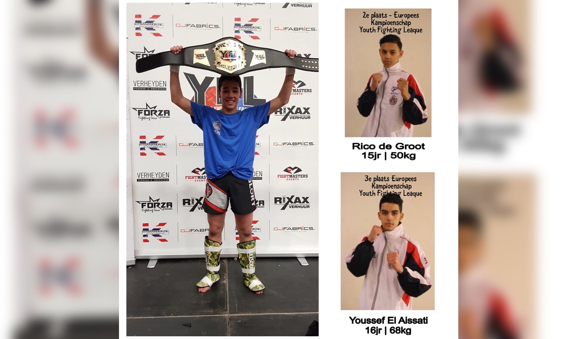 Marwan Kampioen, Rico 2e plaats, Youssef 3e plaats