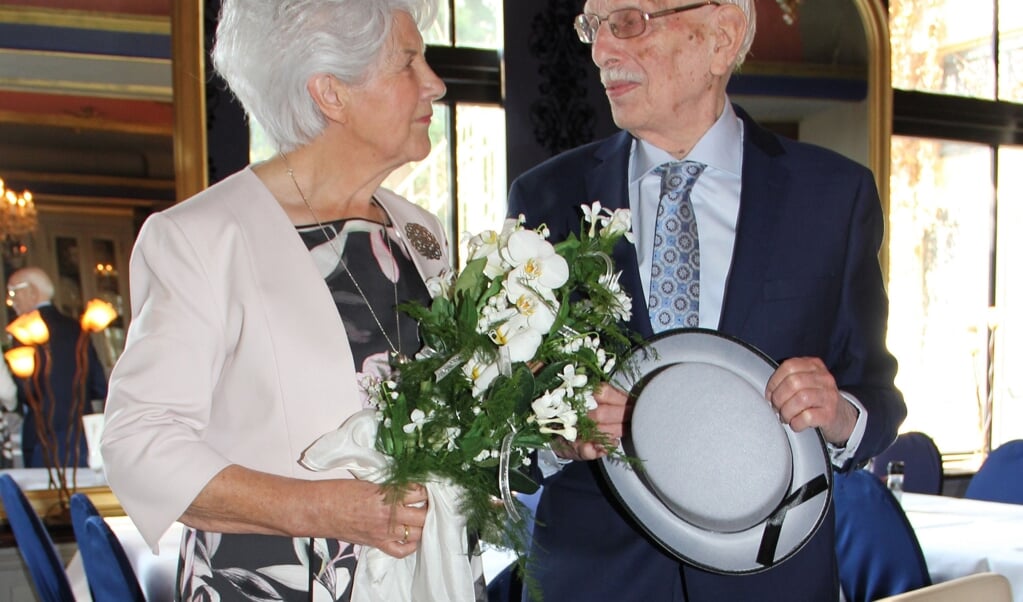 Bertus en Tini tijdens hun 60-jarig huwelijksfeest 16 april 2019.