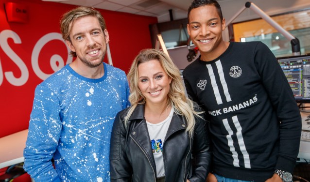 Mattie Valk, Fien Vermeulen en Igmar Felicia, het ochtendteam waarin Felicia begon bij Qmusic.