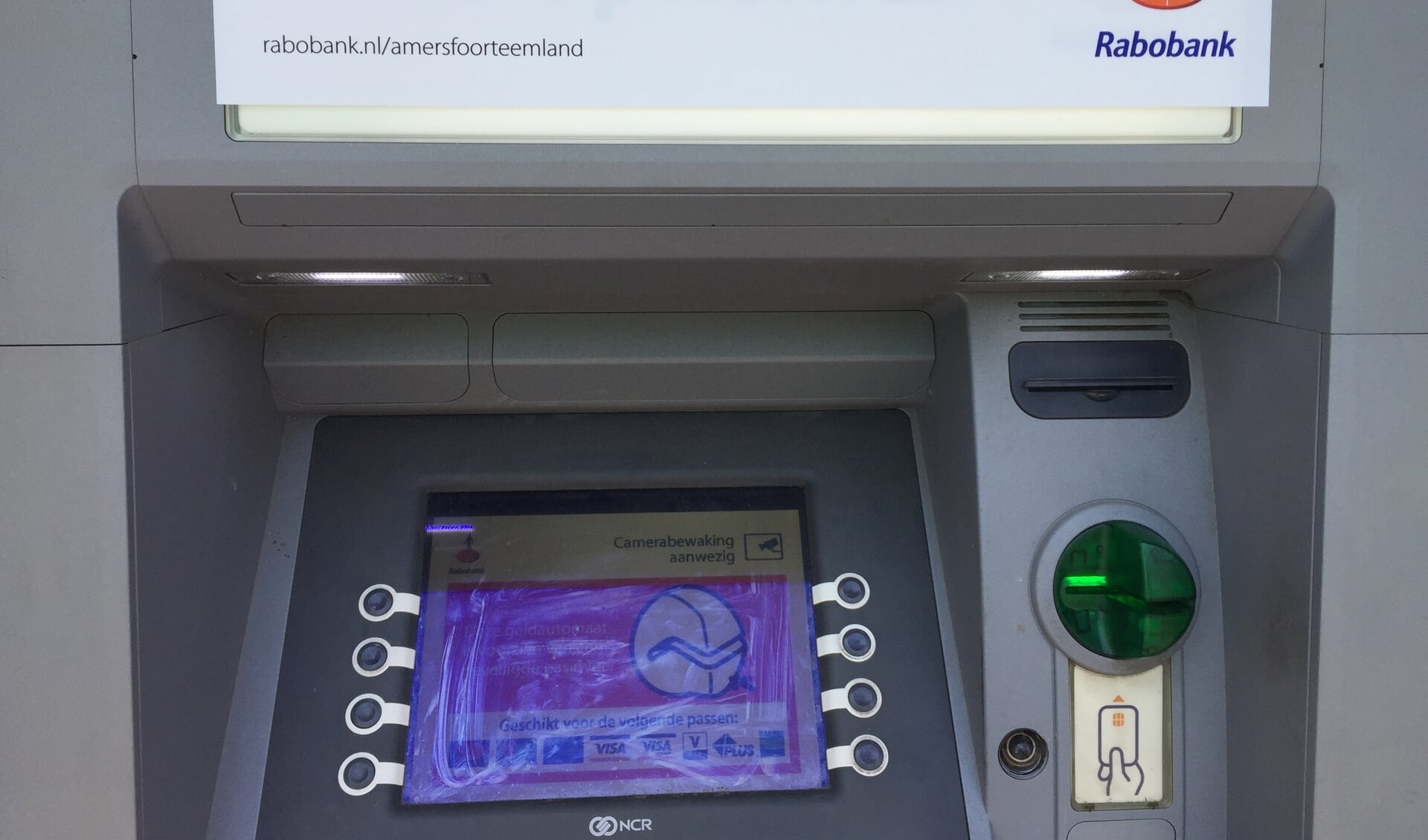 Deze berichtgeving bij de geldautomaat van de Rabobank is niet meer actueel.