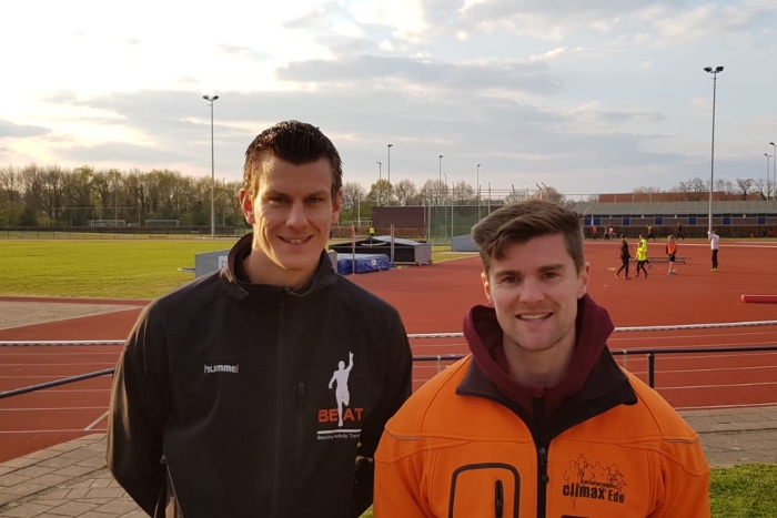 Jarno Beuving (links) en Maurits Brethouwer nieuwe trainersbegeleiders