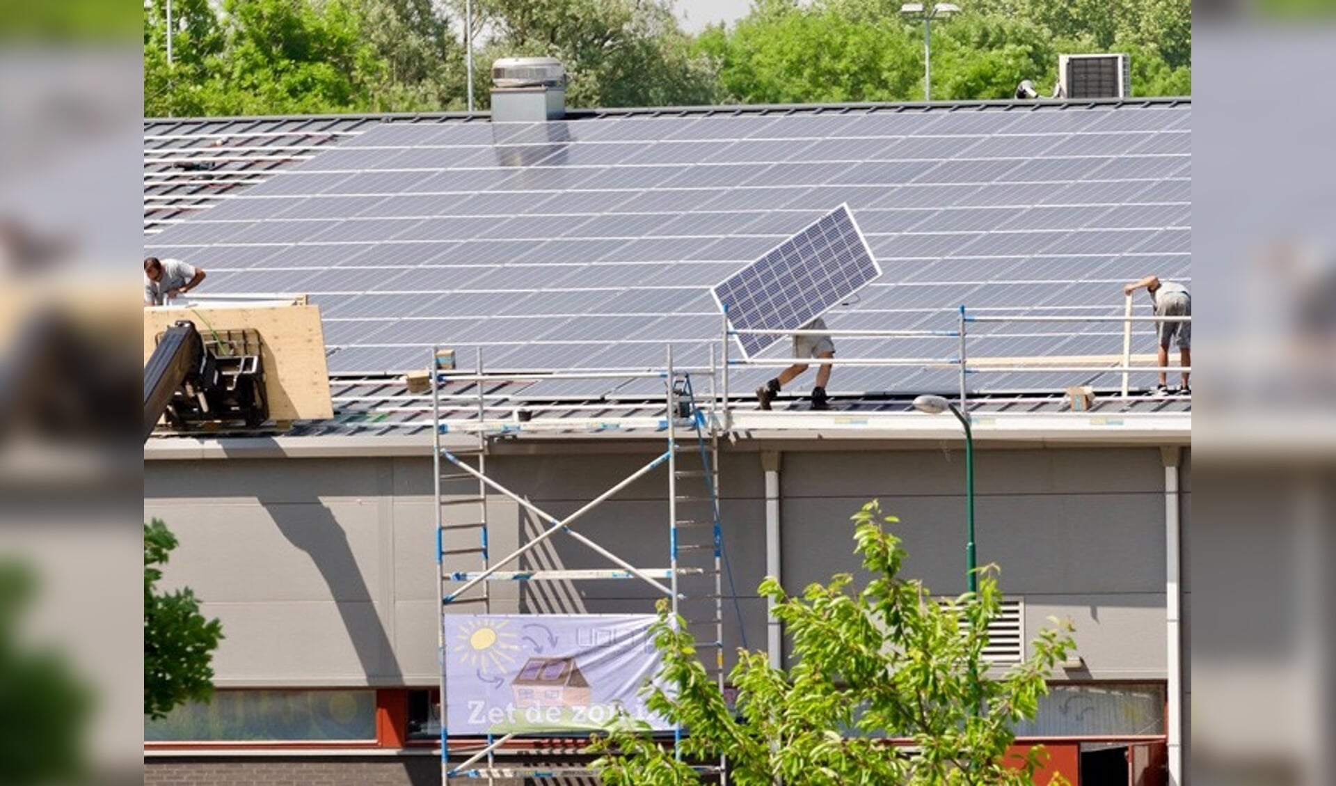 Op Mariënhoeve zijn door EWEC vorig jaar 480 zonnepanelen geplaatst, dit jaar volgt fase 2