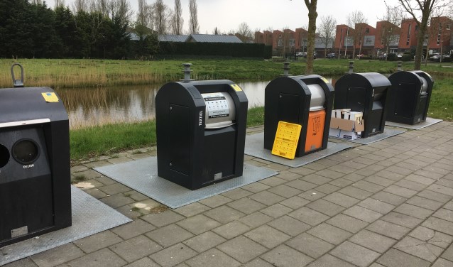 Een van de zestien milieuparkjes in de gemeente: afvalscheiding, maar nog niet voldoende vergaand