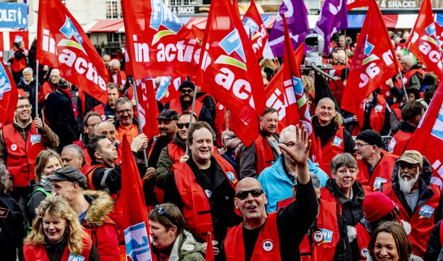 Actievoerders op de Dam