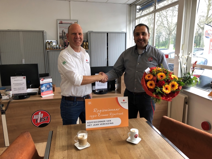 Ton van Amerongen (Fortune Coffee) en Said Nachit