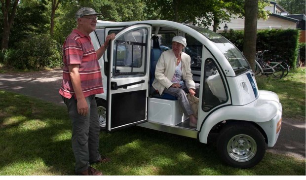De E-Shuttle in Haarlem. Eén van de initiatieven die vorig jaar een bijdrage ontvingen.