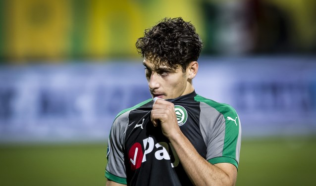 Ludovit Reis tijdens Fortuna Sittard tegen Groningen in december 2018.