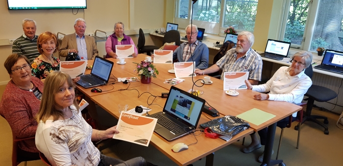 Certificaatuitreiking Klik & Tik Bibliotheek Baarn mei 2019
