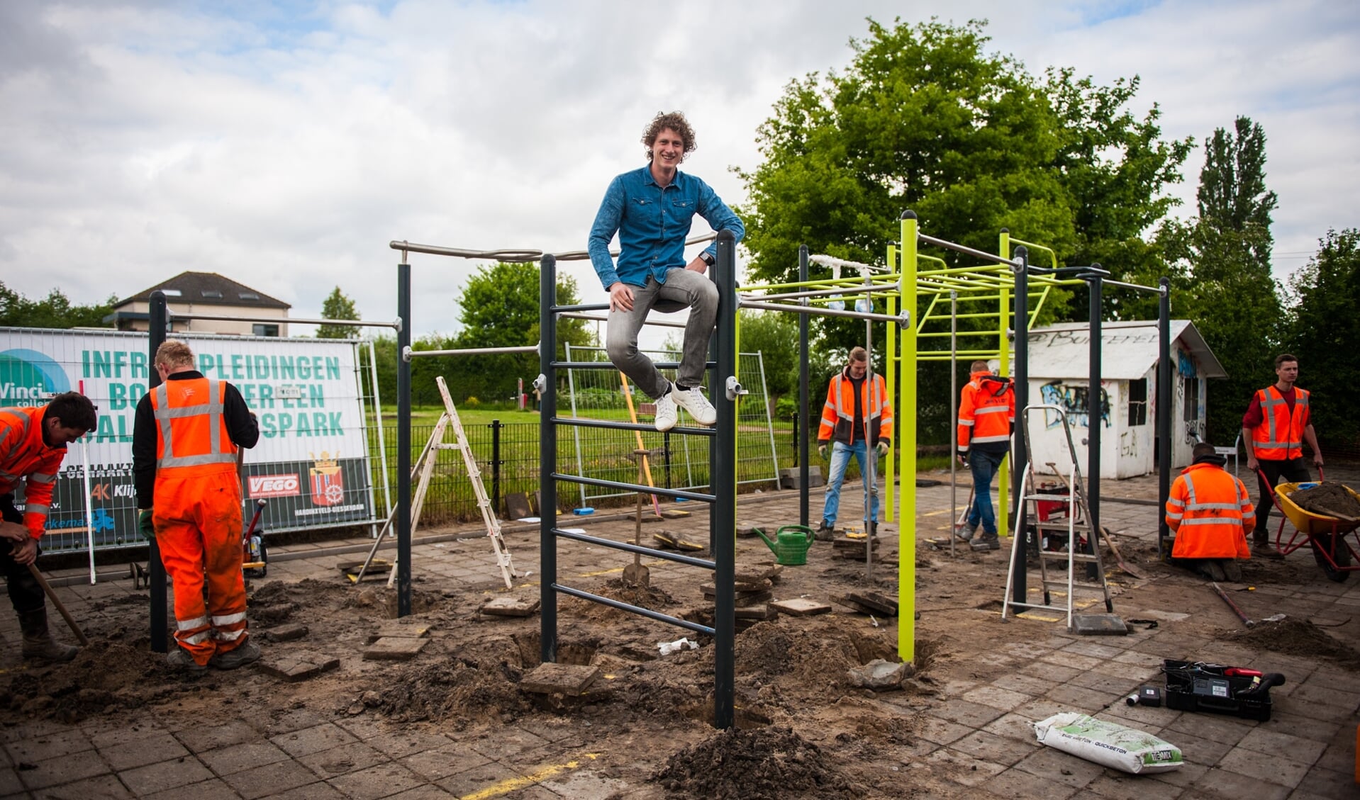 De studenten van Bouwmensen Infra hebben het park neergezet onder toeziend oog van M. Roverts BV.